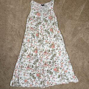 Frye Dress Womens L Ivory Floral Midi Prairie Western Cowgirl Garden Party Boho